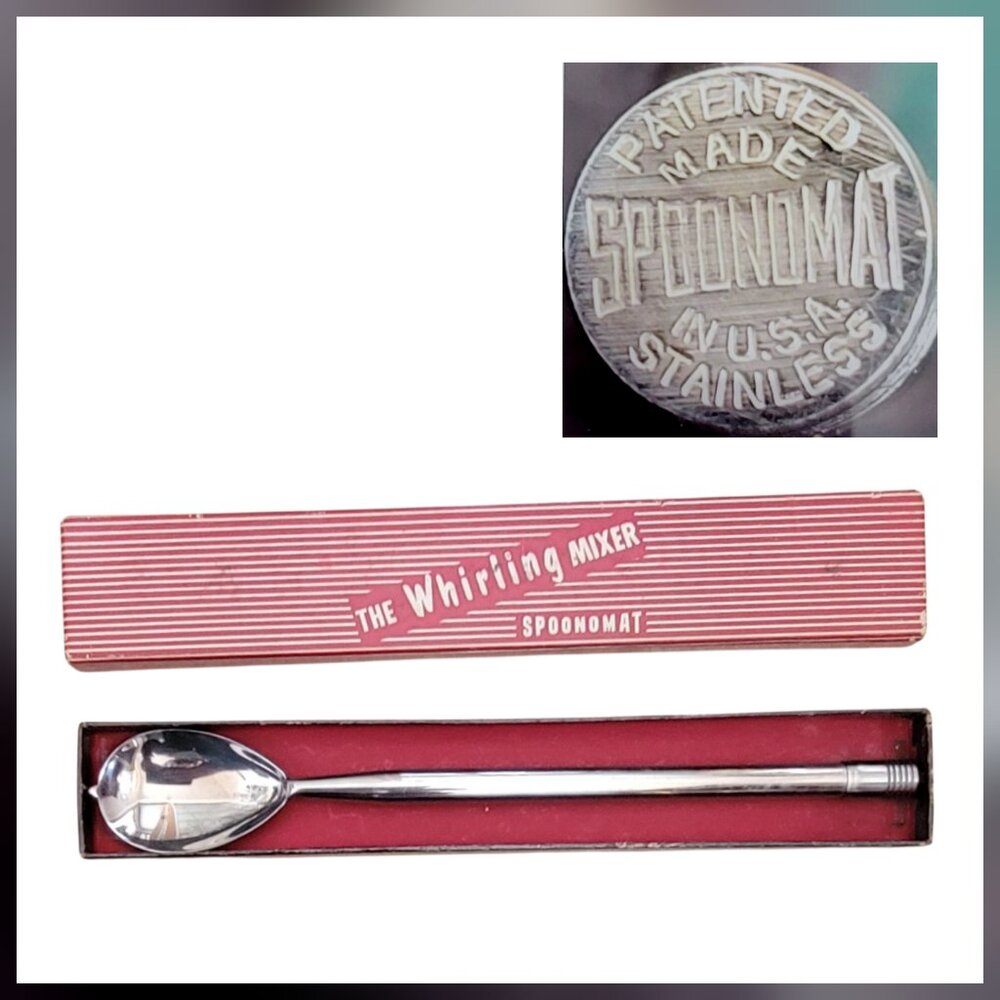 1950s “Whirling Mixer” SPOONOMAT Cocktail Mixing Spoon – Mid-Century Barware